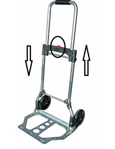Folding trolley with locking button Alu Carry 70