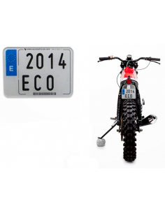 Placa de matrícula em acrílico. Bicicleta de enduro