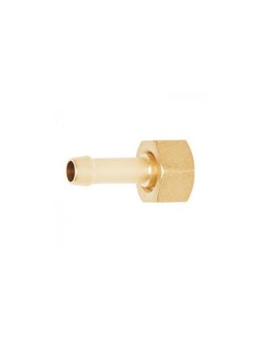 Racor recto 1/2" latón con tuerca loca