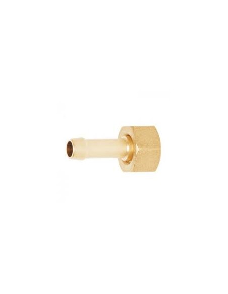 Racor recto 1/2" latón con tuerca loca Racor recto 1/2" latón con tuerca loca