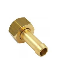 Racor recto 1/2" latón con tuerca loca