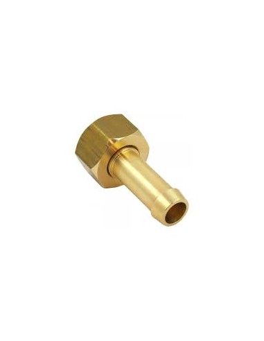 Racor recto 1/2" latón con tuerca loca
