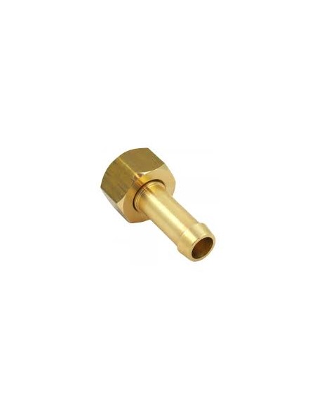 Racor recto 1/2" latón con tuerca loca Racor recto 1/2" latón con tuerca loca