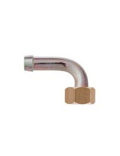 Racor curvo 1/2" latón con tuerca loca
