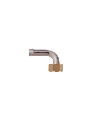 Racor curvo 1/2" latón con tuerca loca