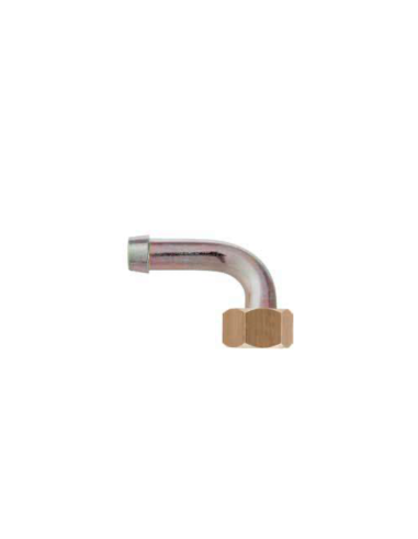 Racor curvo 1/2" latón con tuerca loca