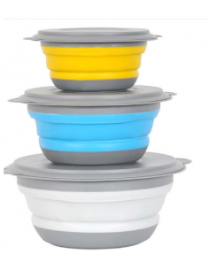 Juego de tupperware de silicona plegable