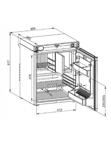 Nevera Dometic RF62 Trivalente 54 Litros con Congelador DE EXPOSICIÓN