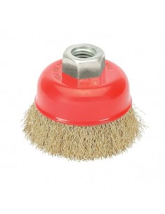 Cepillo taza Wolfpack de alambre de acero latonado M14 100mm