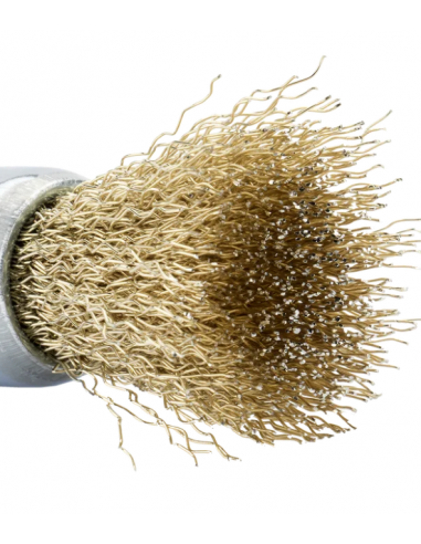 Cepillo brocha Bellota con perno y alambre de acero latonado ondulado