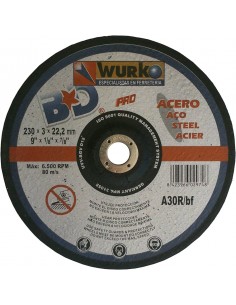 Disco de corte de acero Wurko A30R/BF 230x3mm