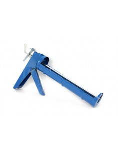 Pistola de silicona Brixo azul con vástago de cremallera