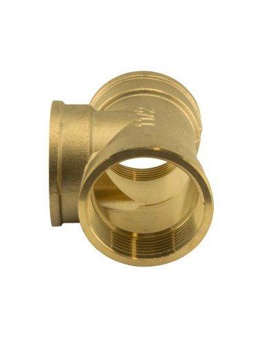 Te de latón femmina filettato