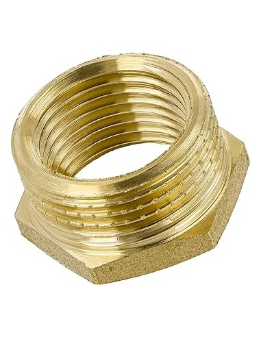 Reducción Gebo de latón hexagonal rocada hembra - macho