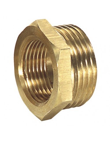 Reducción Gebo de latón hexagonal rocada hembra - macho