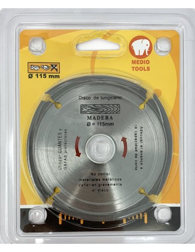 Disco de corte MediaTools para madeira de 115 mm