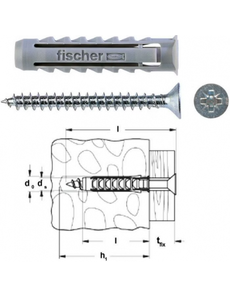 Taco de expansión Fischer SX Taco de expansión Fischer SX