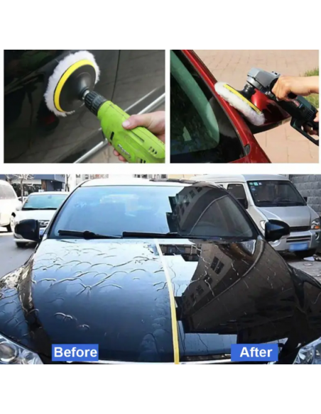 Kit de polimento de lã Hoteche 125 mm Kit de polimento de lã Hoteche 125 mm