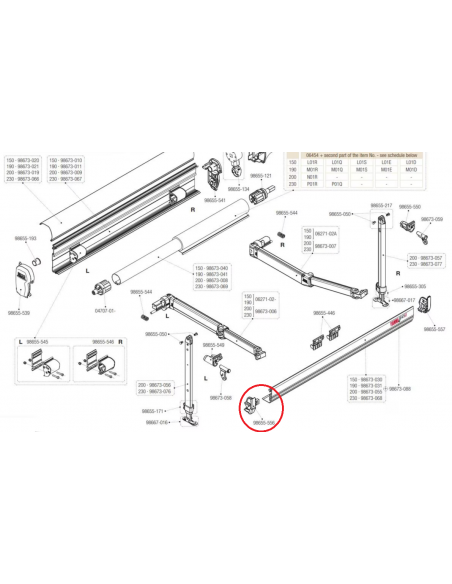 Contratapa frontal izquierda F45S Fiamma
