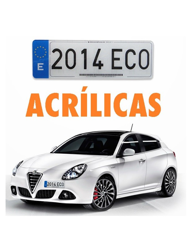 Acrylic license plate. Alfa Corta.