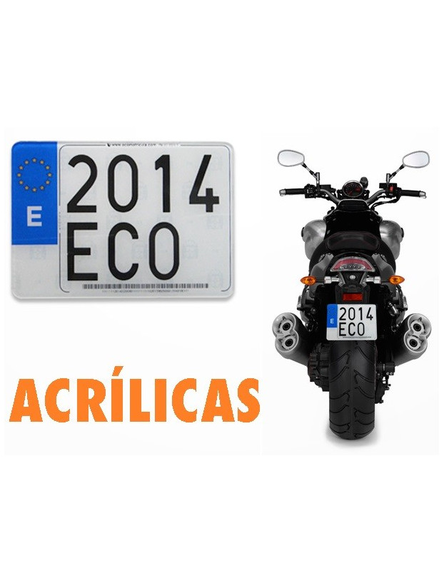 Nummernschild aus Acryl. Motorrad