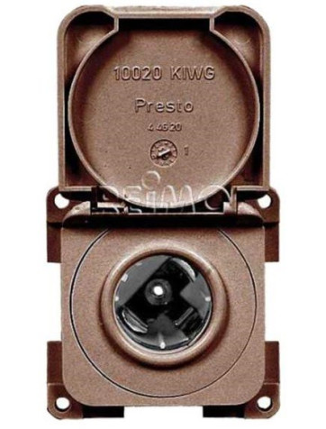 Recessed socket with cover 12v Brown