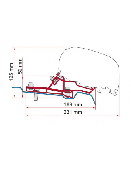 Adaptador de toldo para F80 Ford  H2L3