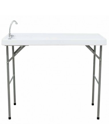 Piano folding table with sink