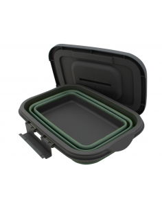 Cesta con tapa plegable color verde L. Eurotrail