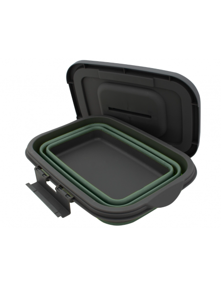 Cesta con tapa plegable color verde L. Eurotrail Cesta con tapa plegable color verde L. Eurotrail