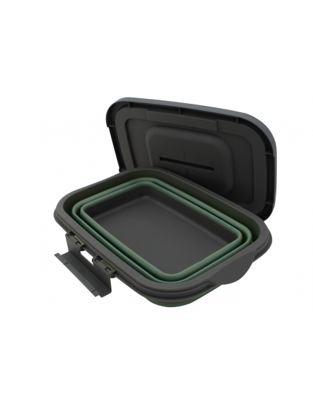 Cesta con tapa plegable verde