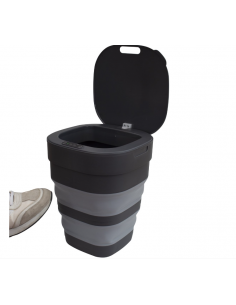Cubo de basura plegable con sensor. Eurotrail