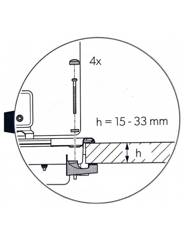 Cocina de gas Dometic CVC1700G dos fuegos + fregador/derecha