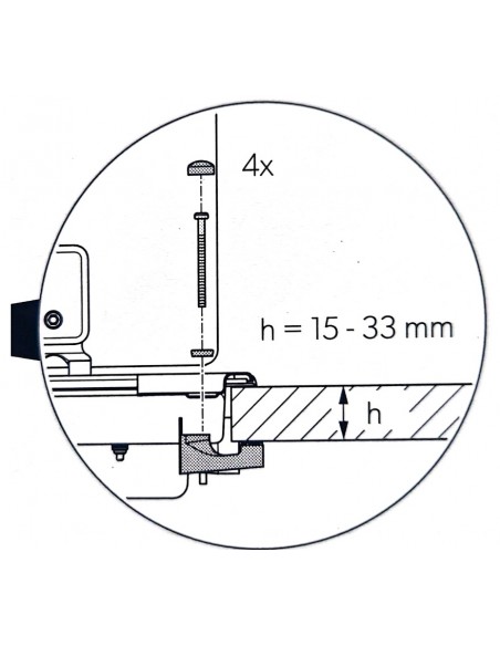 Cocina de gas Dometic CVC1700G dos fuegos + fregador/derecha