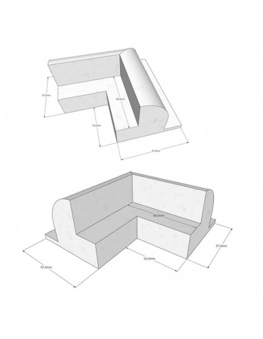 Estructura ABS 4 esquinas con pasamuros