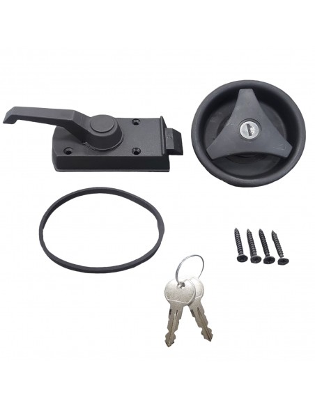 Door lock with internal and external locking system