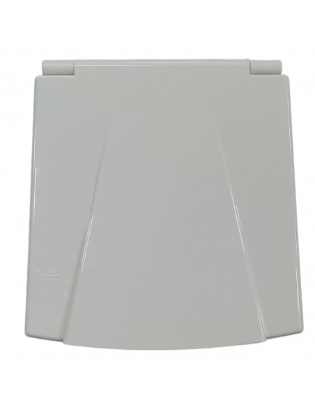 Caja exterior con bocana de entrada de agua externa con tapón y llave de cierre Caja exterior con bocana de entrada de agua externa con tapón y llave de cierre