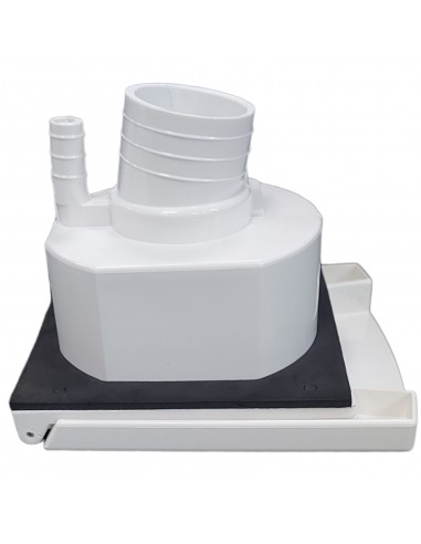 Caja exterior con bocana de entrada de agua externa con tapón y llave de cierre