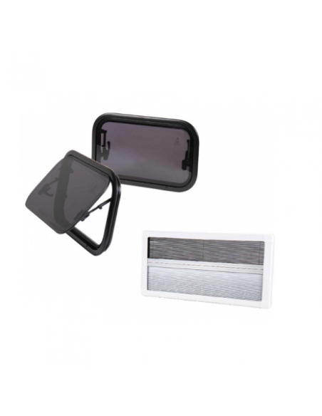 Finestra pieghevole Carbest con doppio vetro 1000 x 500 cm RW Compact