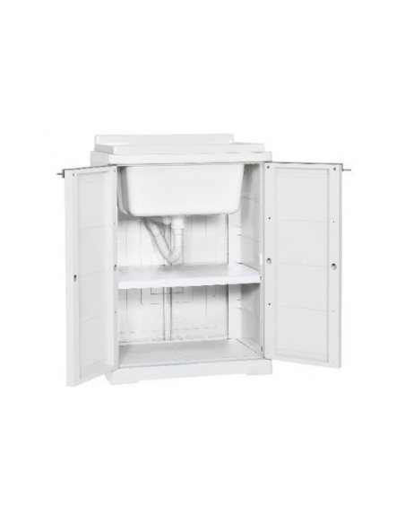 Mueble armario de resina con fregadero incorporado