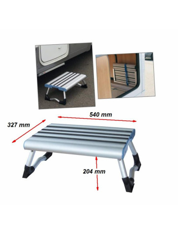 Rutschfeste Stufe aus eloxiertem Aluminium