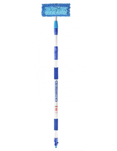 Telescopic handle with hose connection