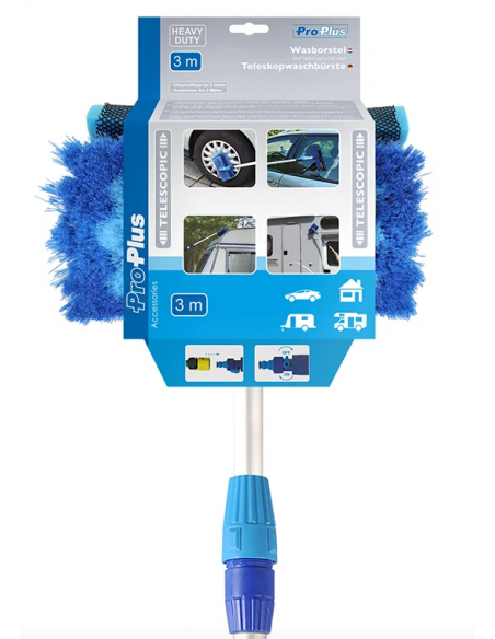 Telescopic handle with hose connection