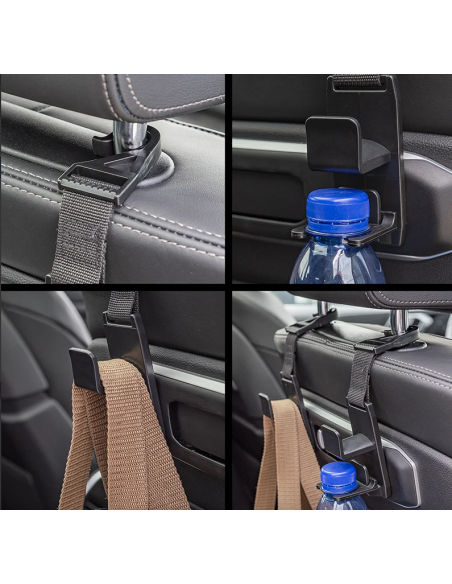 Gancho para reposacabezas de alta resistencia 2 unidades