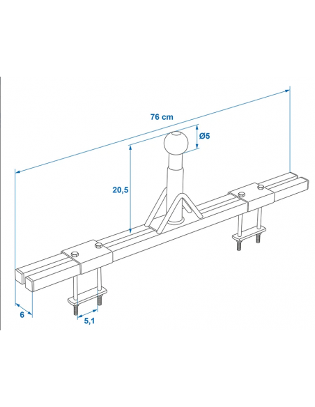 Adaptador de caravana para motociclistas (modelo baixo) Adaptador de caravana para motociclistas (modelo baixo)
