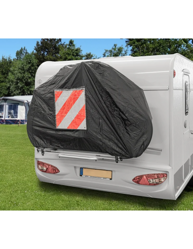 Cover for 2 bicycles with warning signal compartment