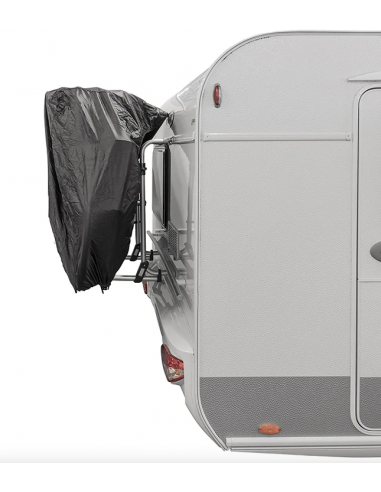 Cover for 2 bicycles with warning signal compartment