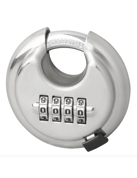 Verrouillage de disque en acier inoxydable avec combinaison 4 chiffres.