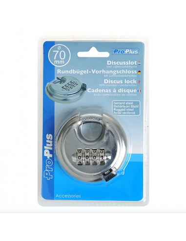Verrouillage de disque en acier inoxydable avec combinaison 4 chiffres.