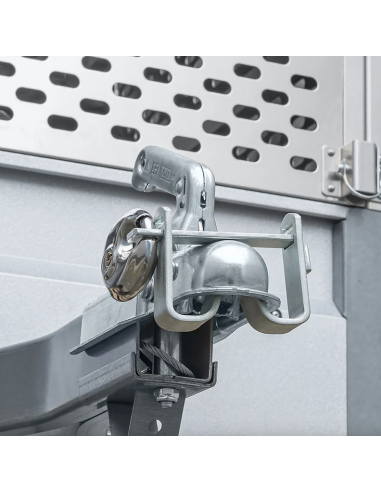 Support with anti-red lock and disc closure